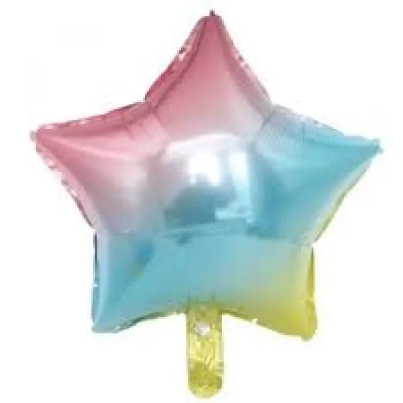 18 İNC KALP GÖKKUŞAĞI RENK FOLYO BALON